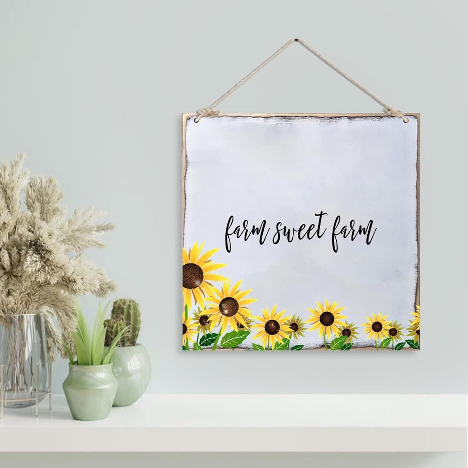 Rustic Sunflower Wall Art Decor Sign 40X40