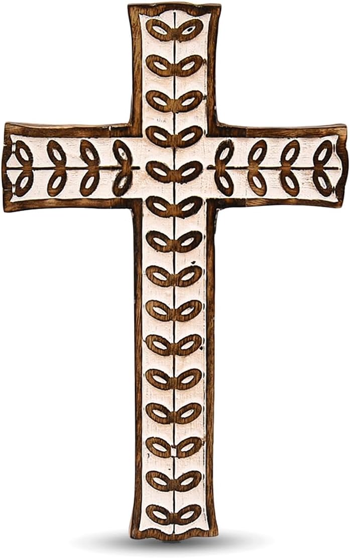 Mahasu Cross Mango Wood Handmade Wall Decor
