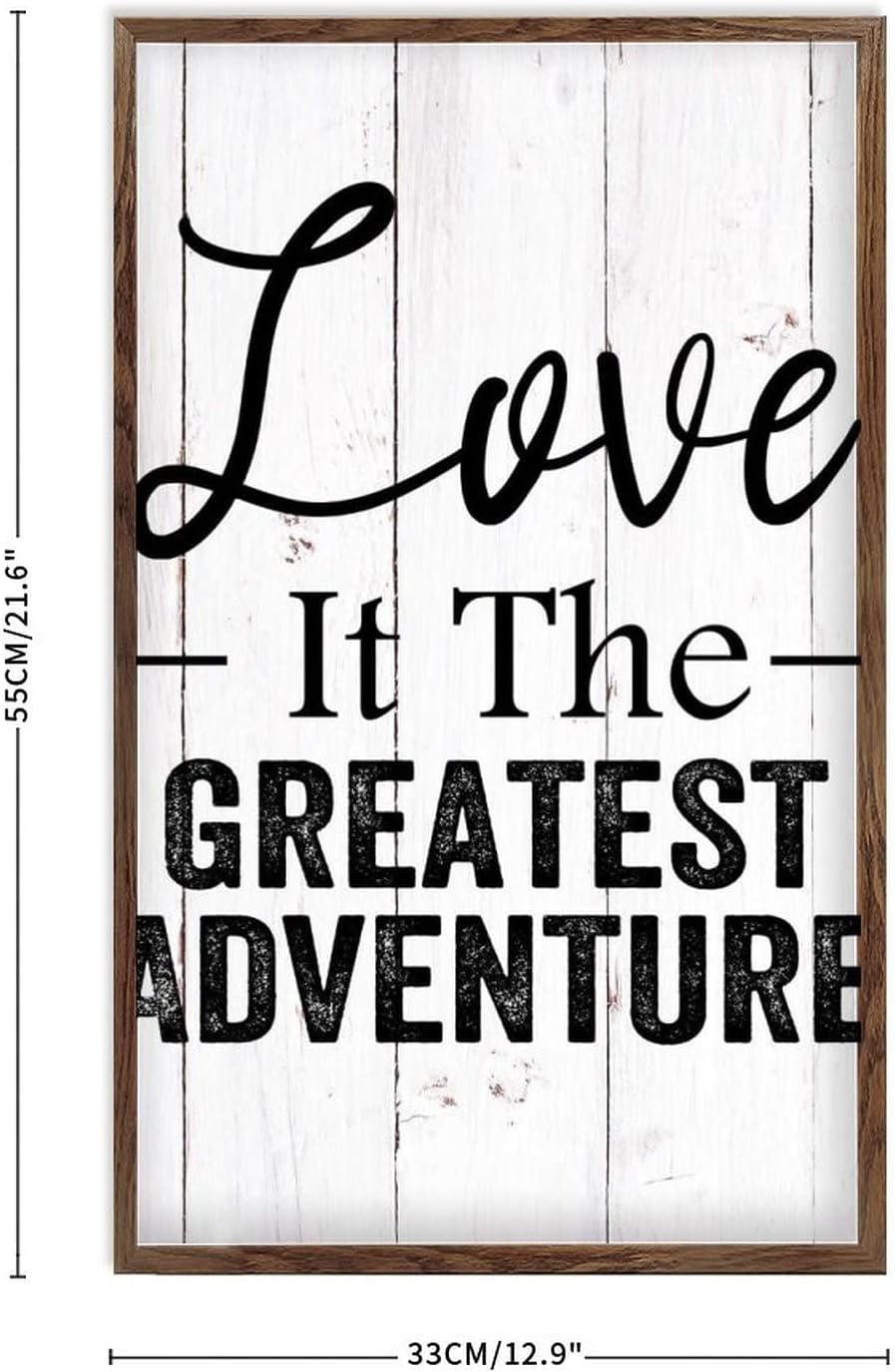 Retro Wood Sign with Frame for Home Decor