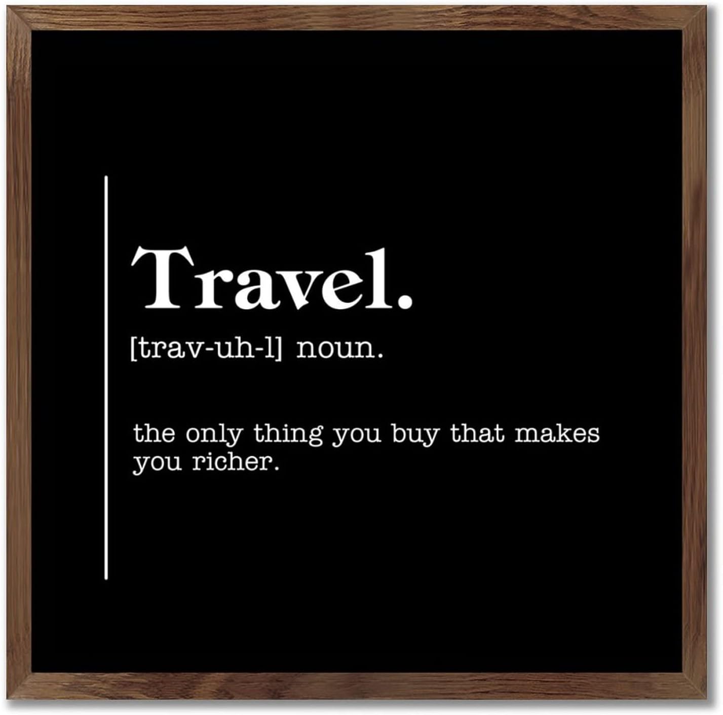 Travel Word Definition Meaning Farmhouse Wood Sign 12x12 1