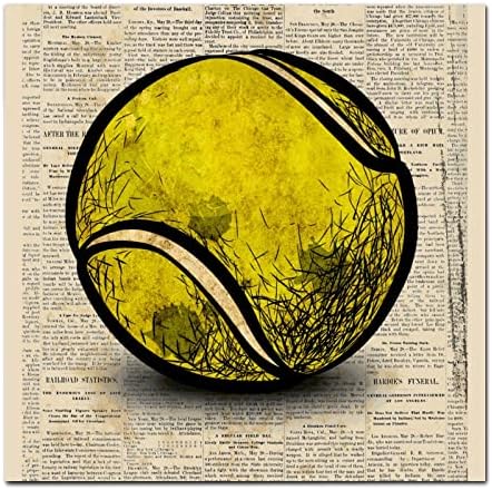 Farmhouse Wooden Sign with Tennis Balls Wall Decor