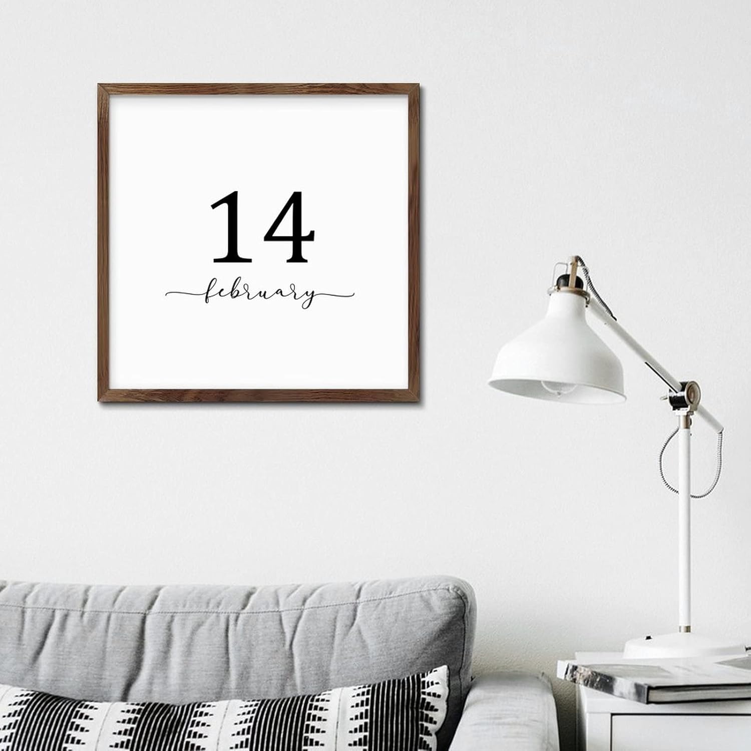February 14 Wooden Wall Table Sign Room Decor