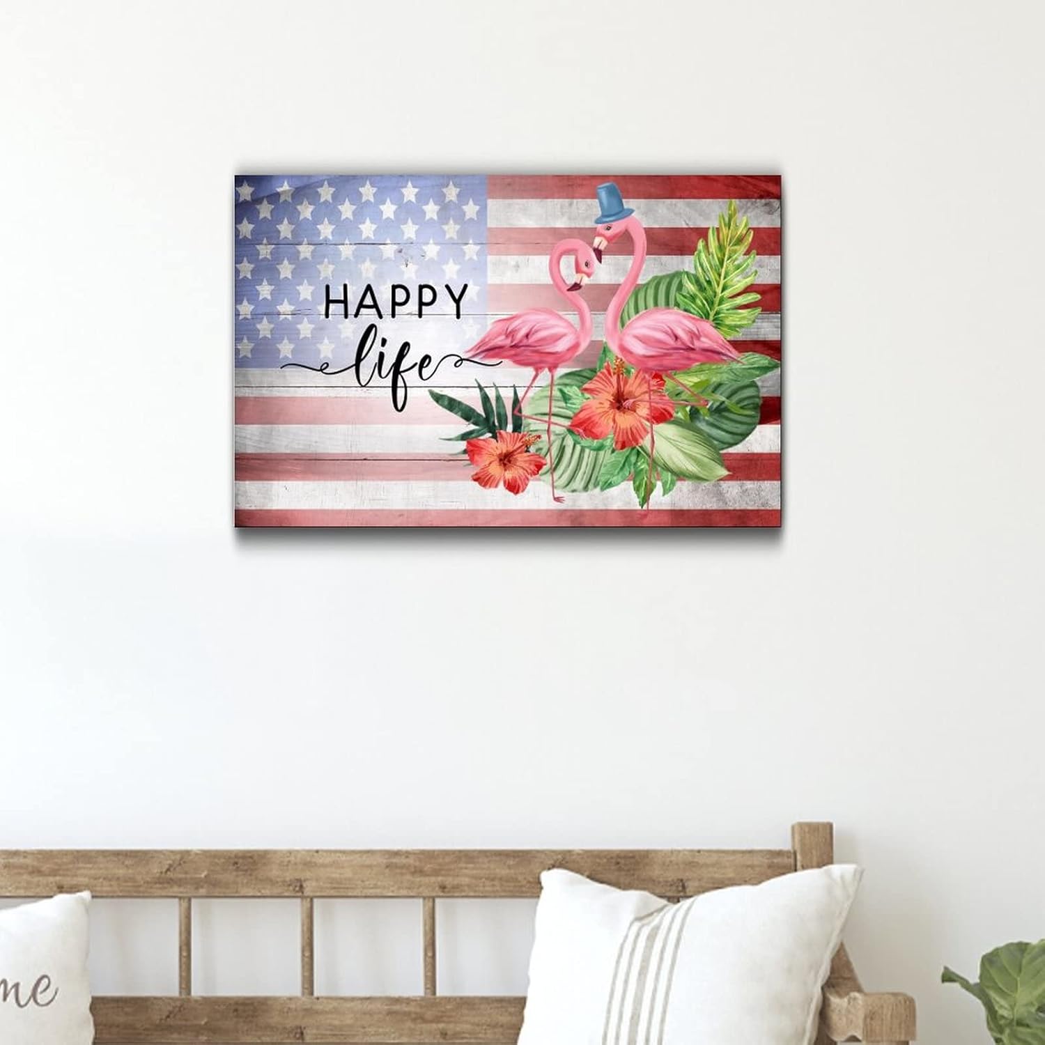 American Patriotic Memorial Day Wooden Plaque 12x16in