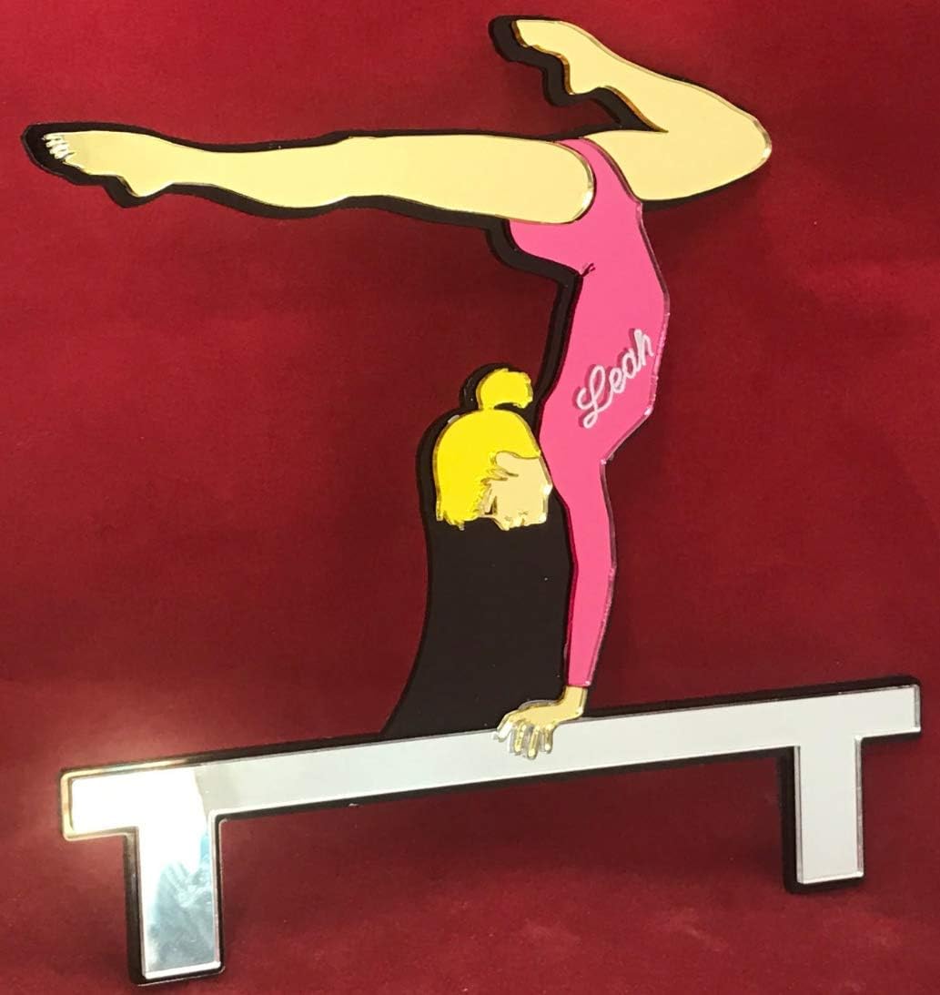 Personalized Gymnast on Beam Wall Decor with Name