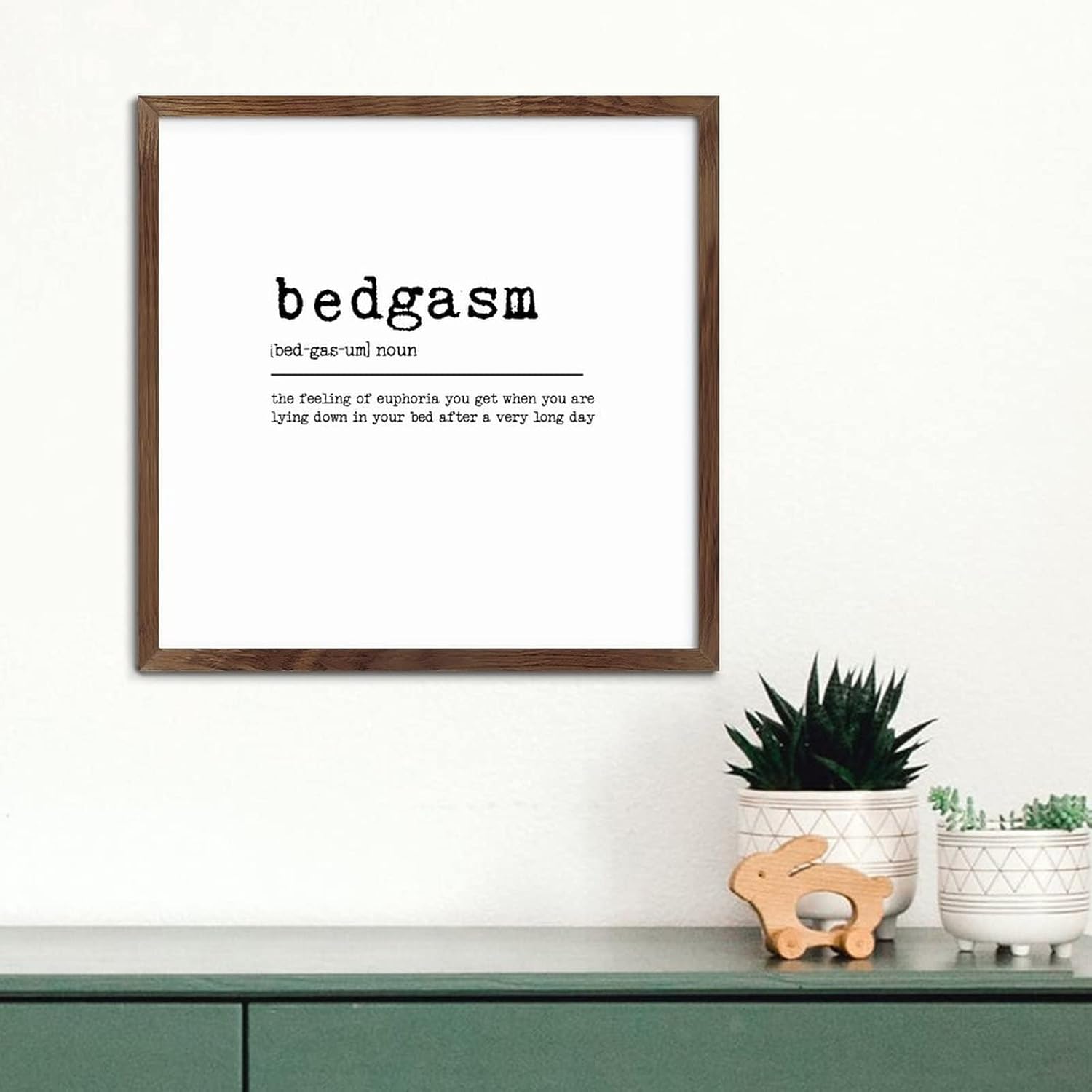 Personalized Framed Wall Art Sign 12x12in Wood Decor