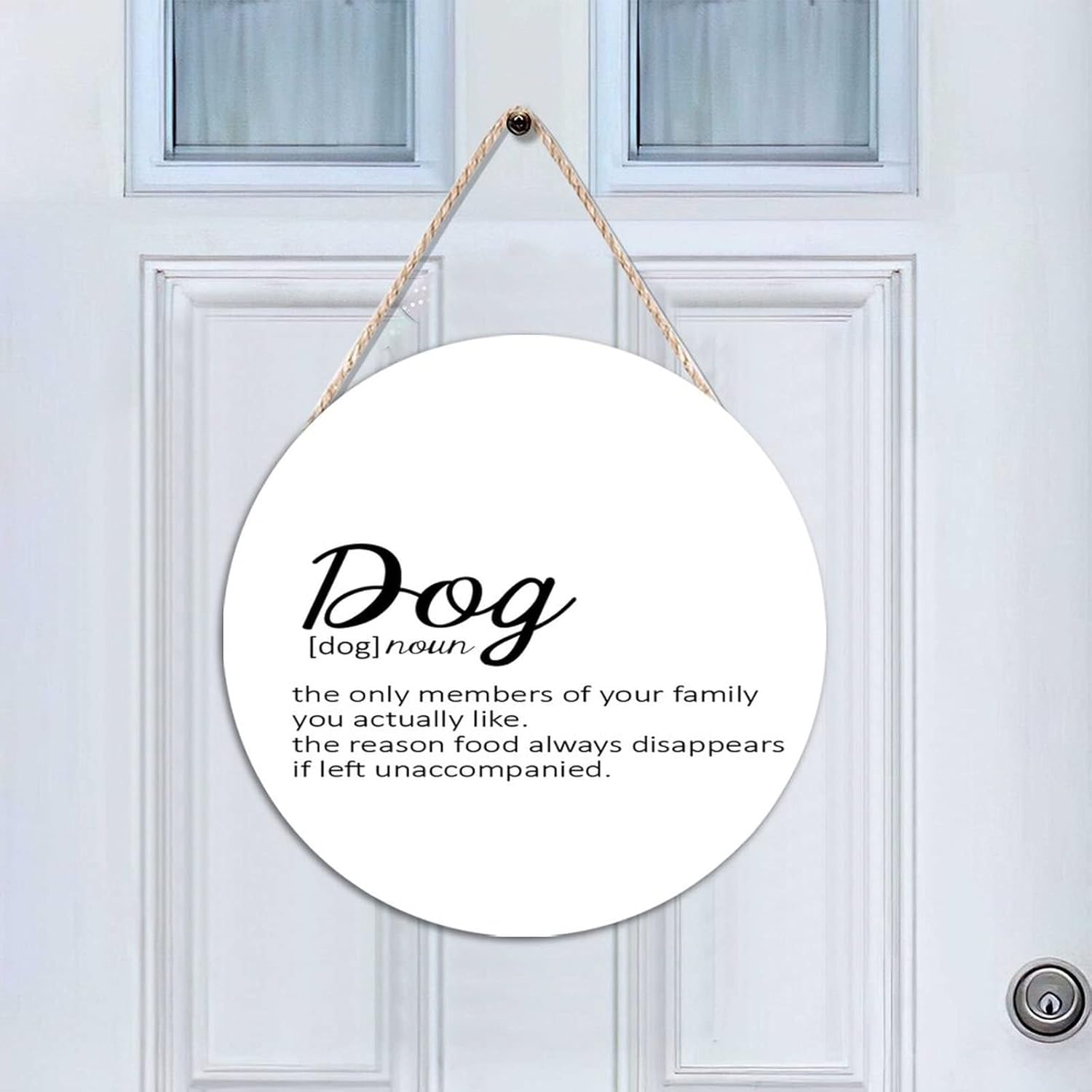 Dog Definition Wooden Door Hanger Home Decor