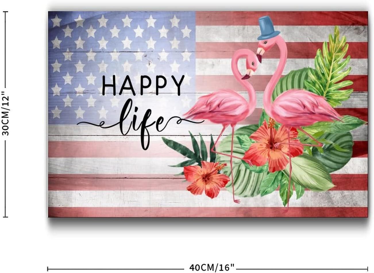 American Patriotic Memorial Day Wooden Plaque 12x16in