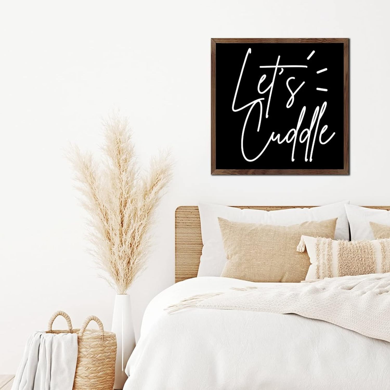 Rustic Wood Framed Sign 12x12in Wall Decor
