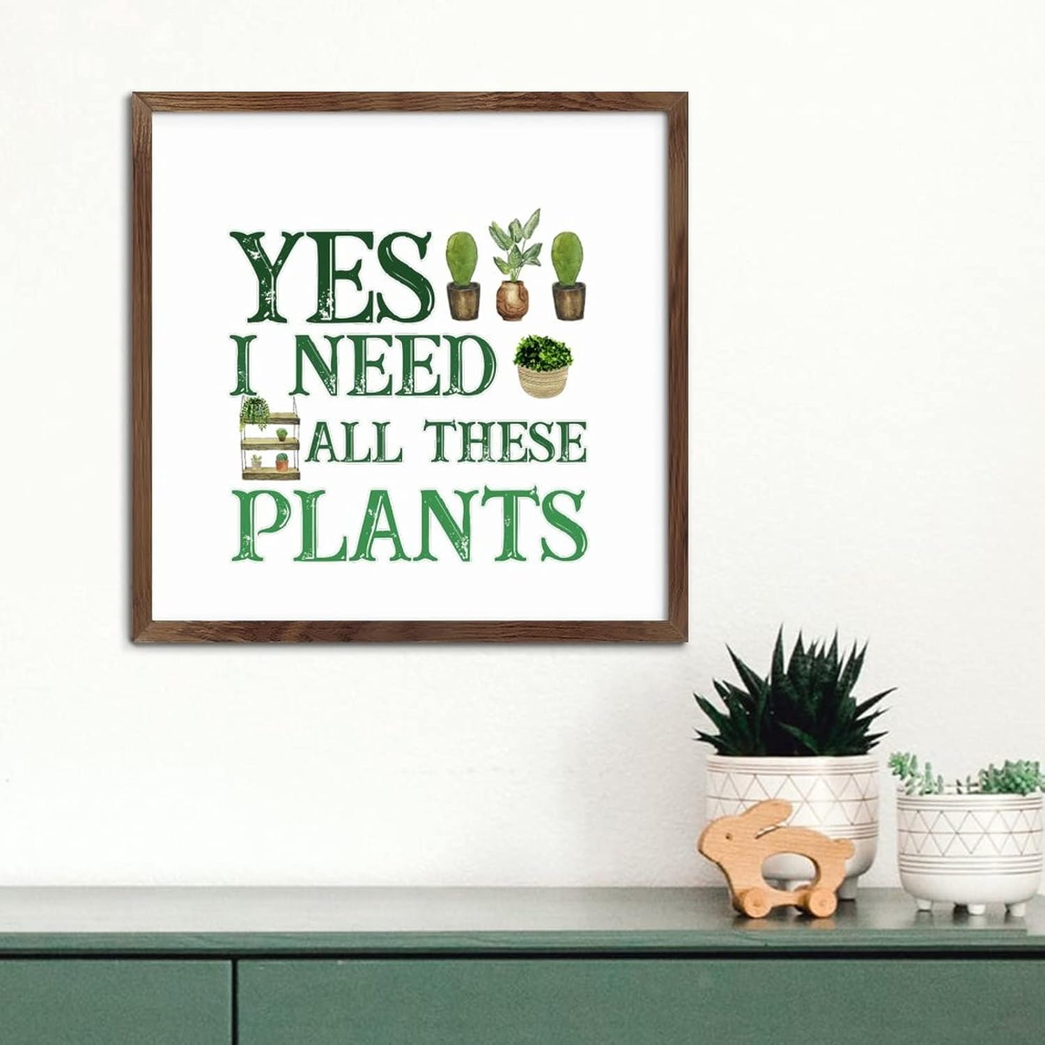Inspirational Plant Lover Wall Art Sign 12x12in