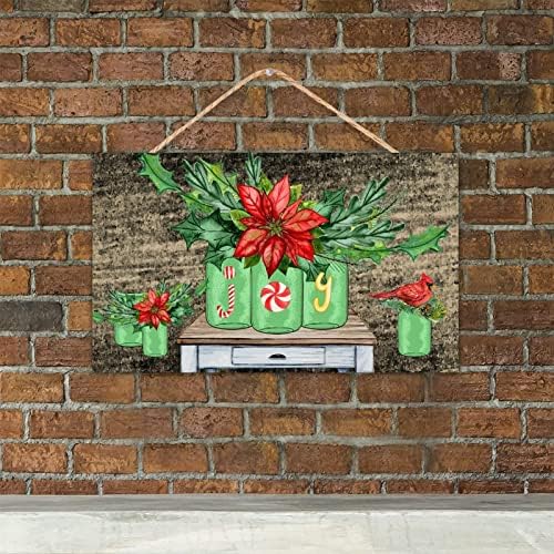 TEANFUN Christmas Wall Hanging Sign 12x20 Inch 1