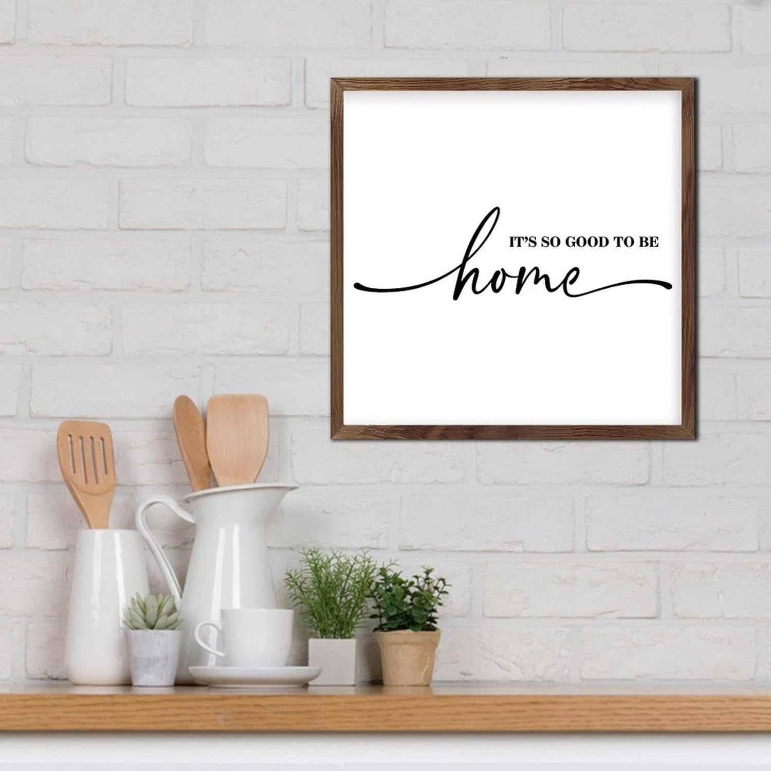 Rustic Framed Wood Sign Its So Good to Be Home