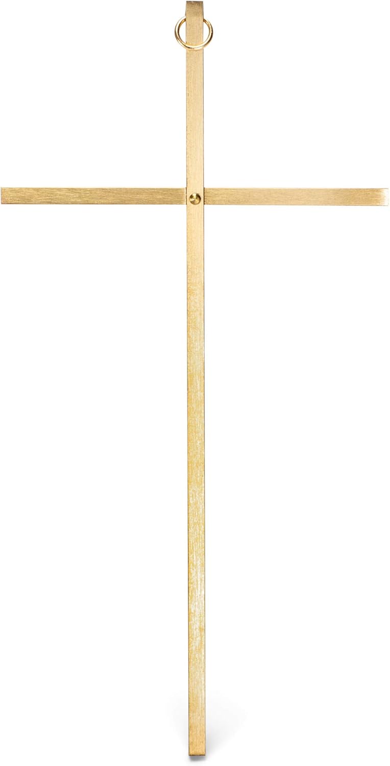 Dicksons Goldtone 8 Inch Metal Wall Cross