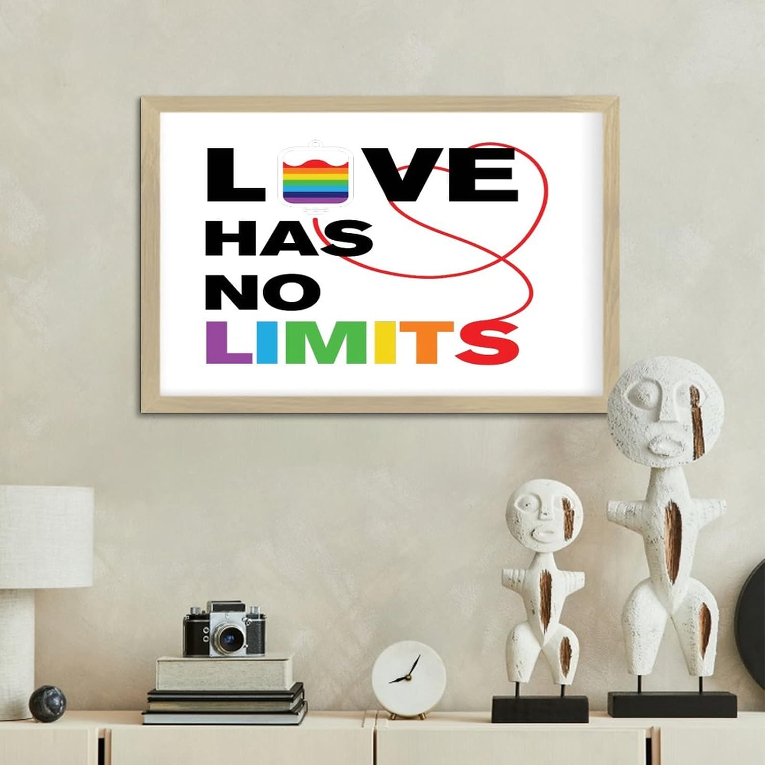 Love Has No Limits Wooden Wall Decor Sign 8x12in