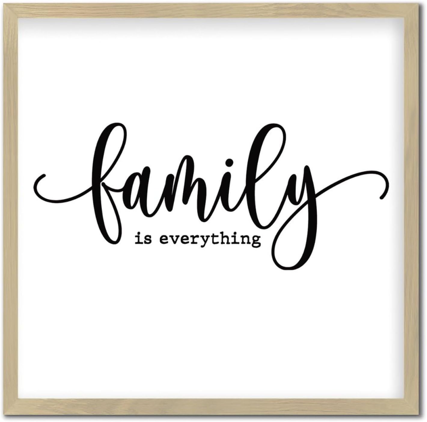 Family Is Everything Wood Framed Wall Sign