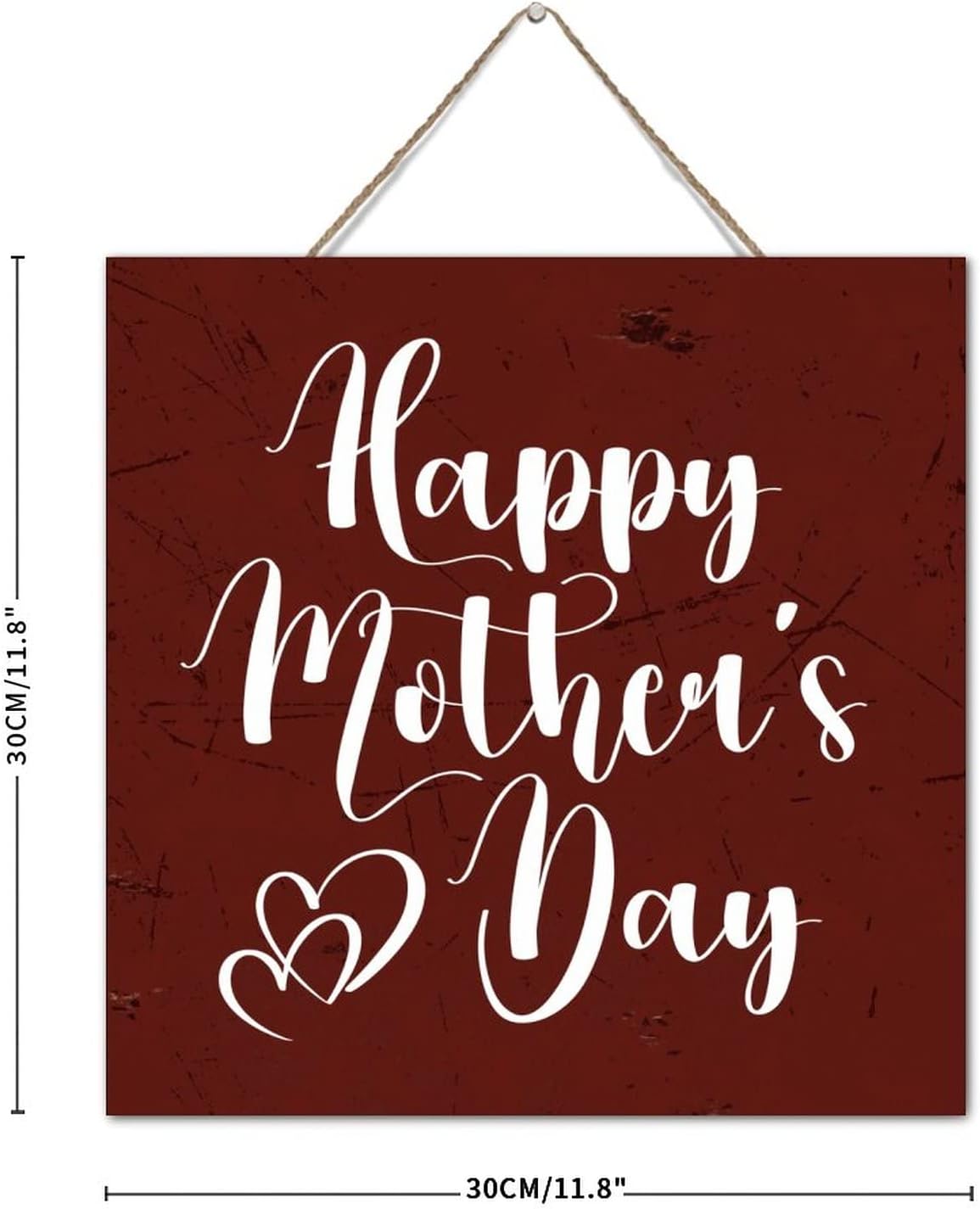 Autravelco Happy Mothers Day Wood Sign 12x12 Inch