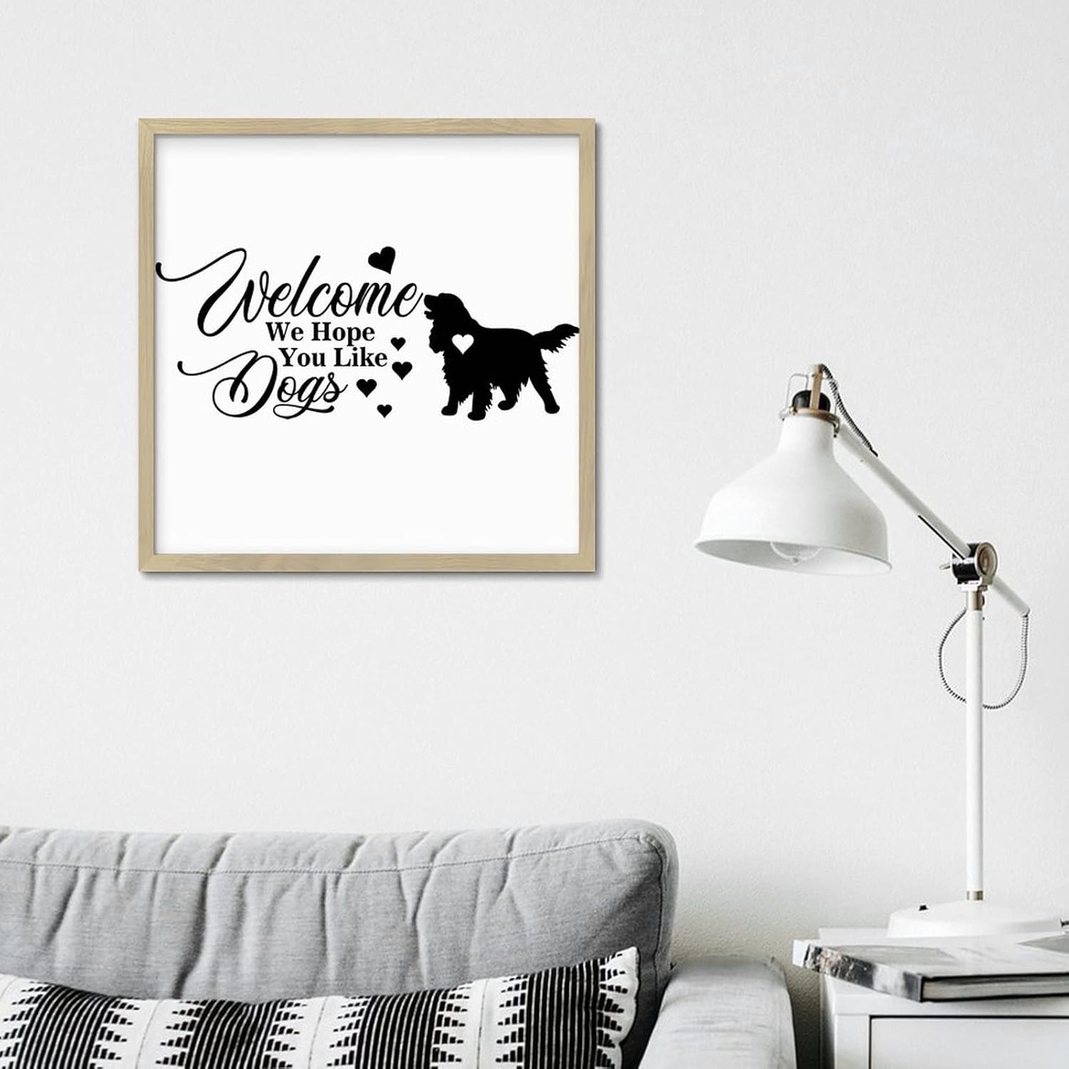 Welcome We Hope You Like Dog Rustic Wood Sign 1