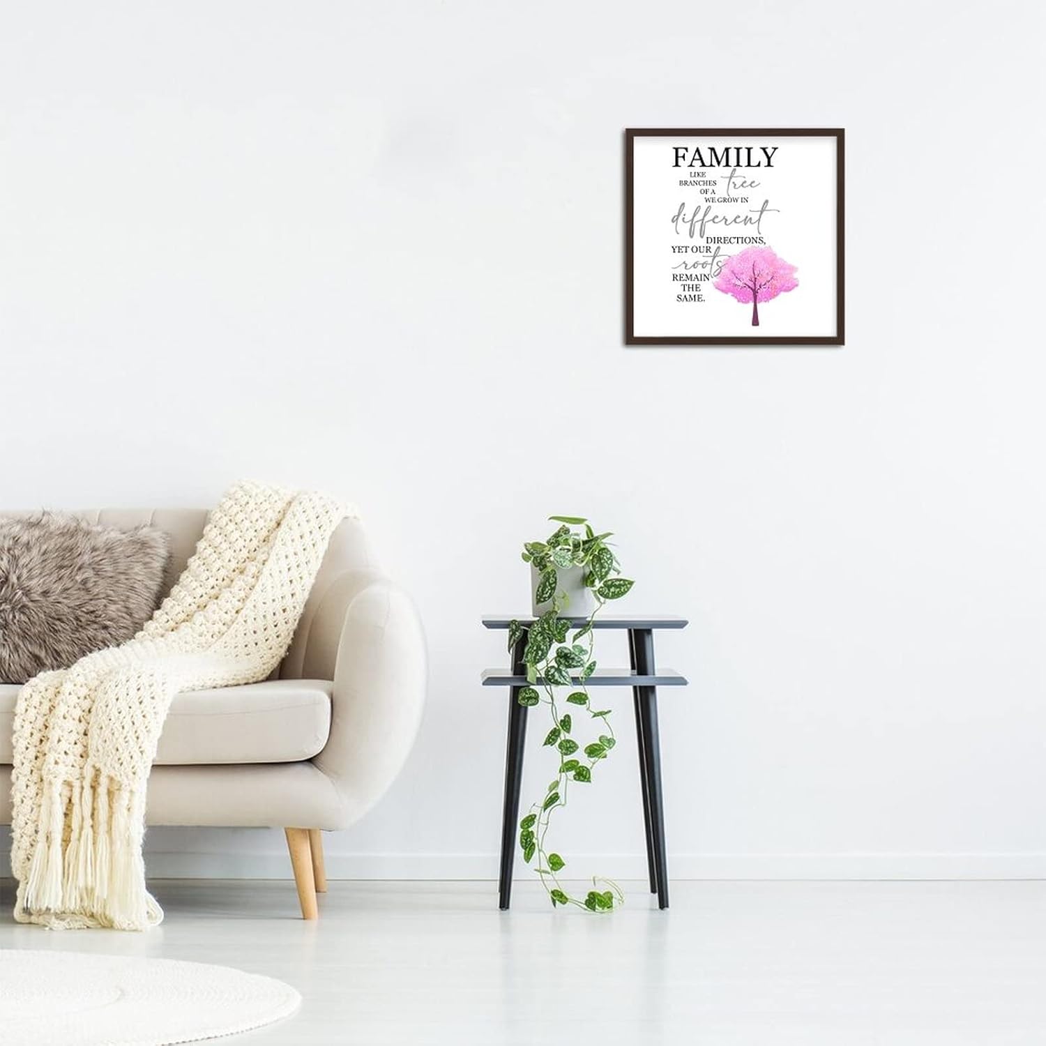 Modern Framed Wood Pallet Tree Branch Wall Art Sign