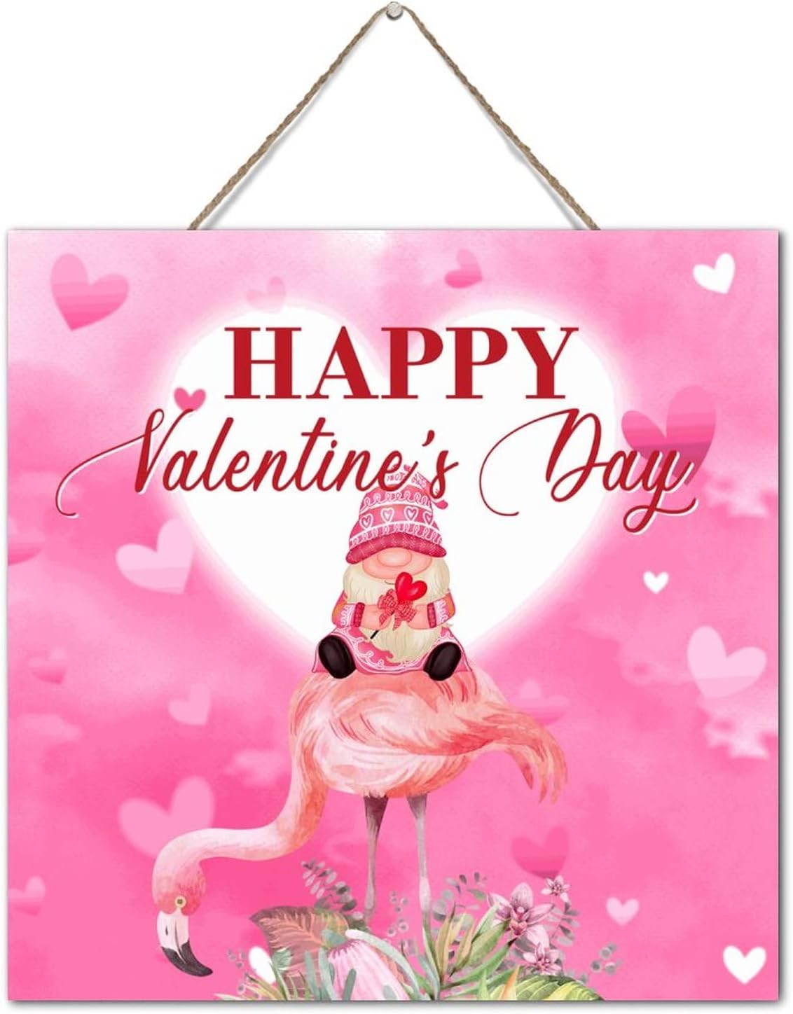 Autravelco Flamingo Gnome Wall Art Sign