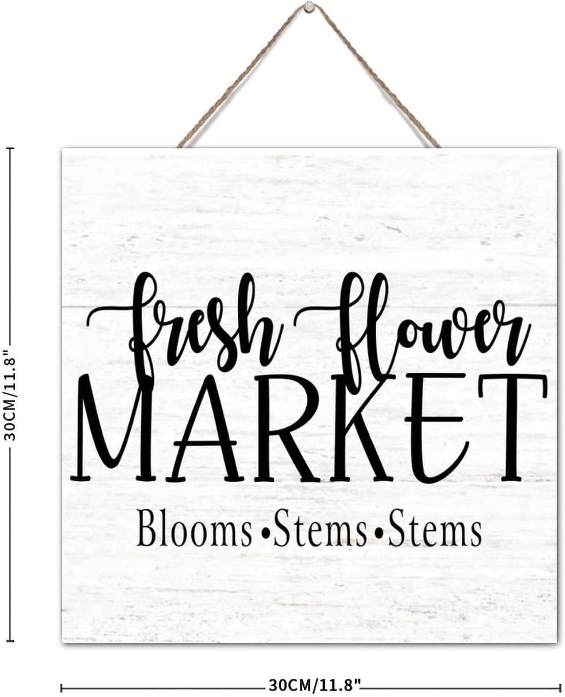 Fresh Flower Market Wood Plaque 12x12 Inch Wall Art
