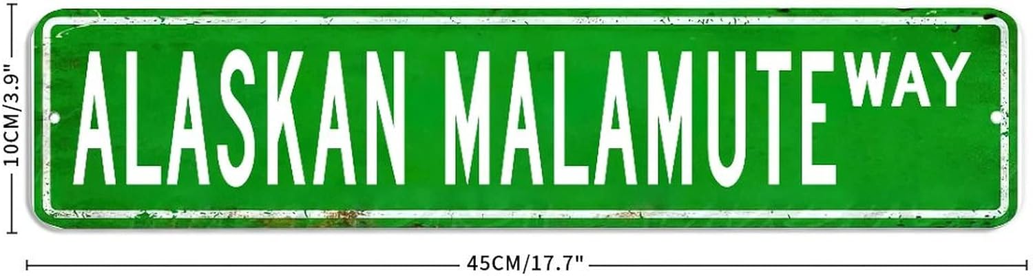 Alaskan Malamute Metal Sign Wall Decor