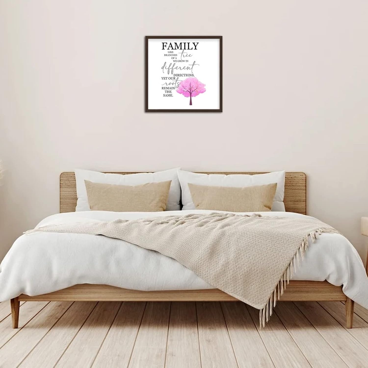 Modern Framed Wood Pallet Tree Branch Wall Art Sign
