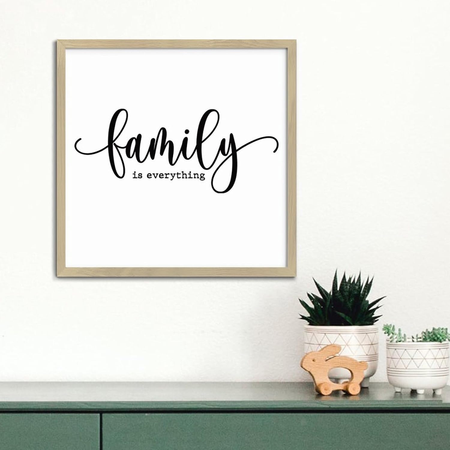 Family Is Everything Wood Framed Wall Sign