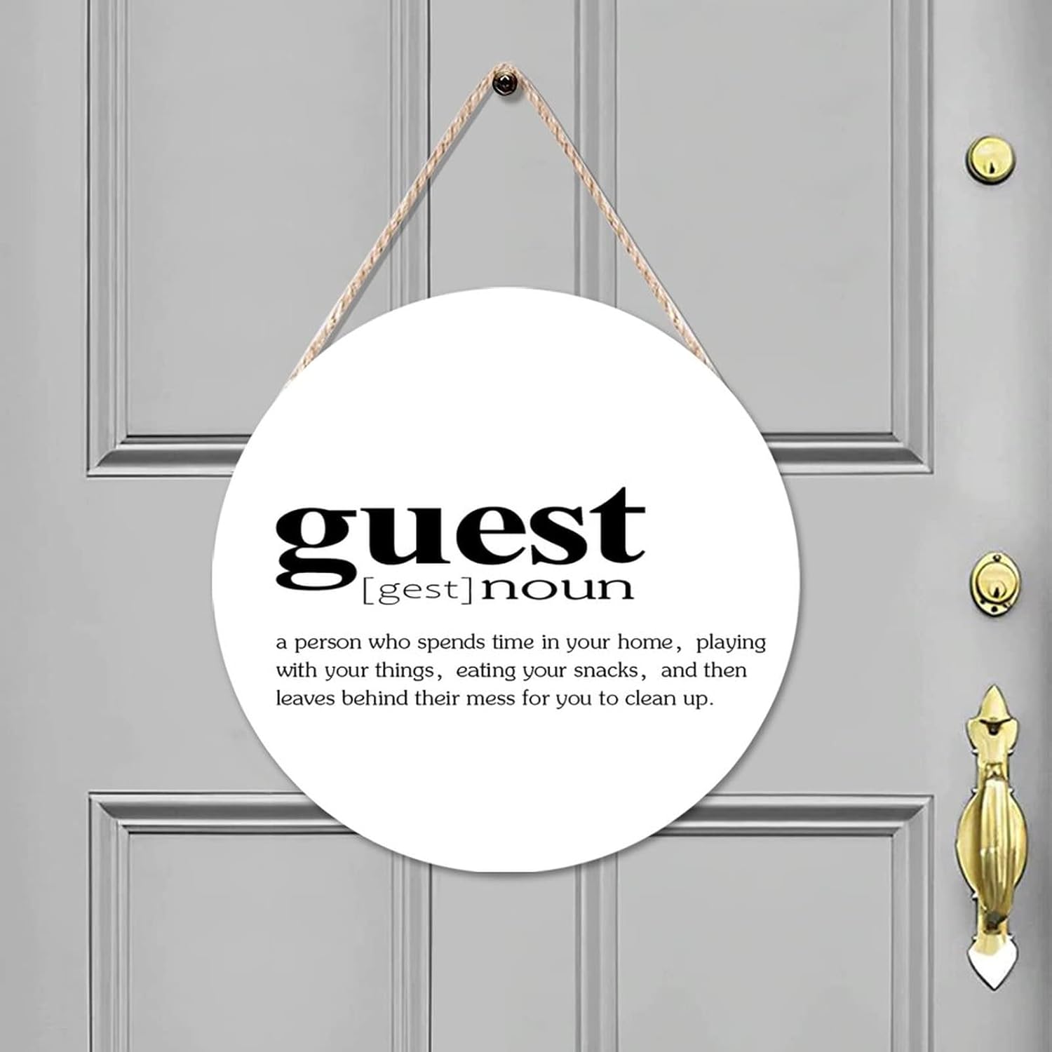 Ditooms 10x10in Wooden Hanging Sign Wall Decor