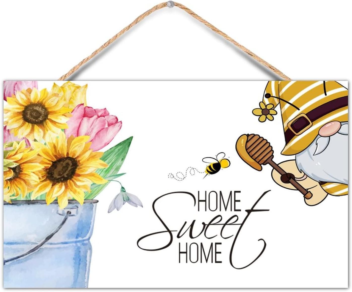 Summer Gnomes Wood Sign Welcome Decor Farmhouse Wall Decor