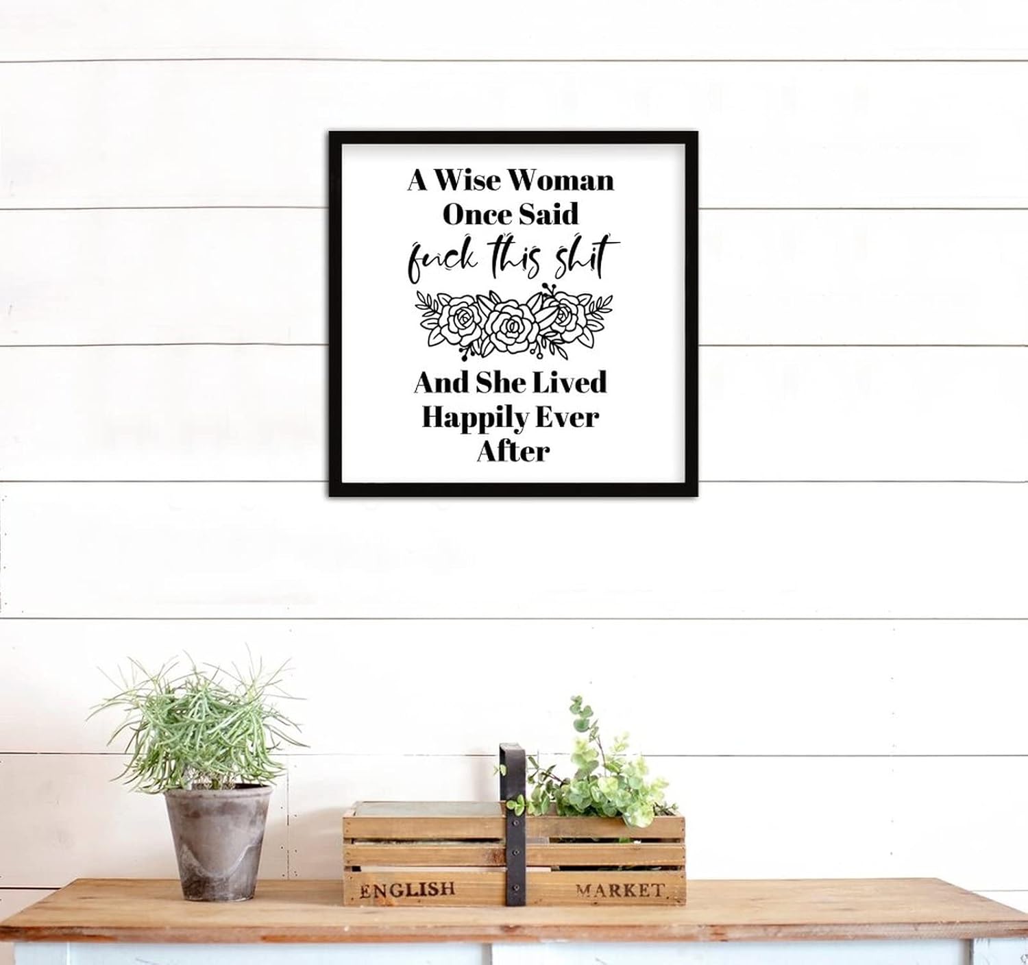 Cocoken A Wise Woman Once Said Sign Wood Framed 12x12