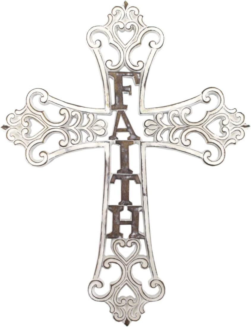 Comfy Hour Faith and Hope Cross Wall Decor 14 Resin