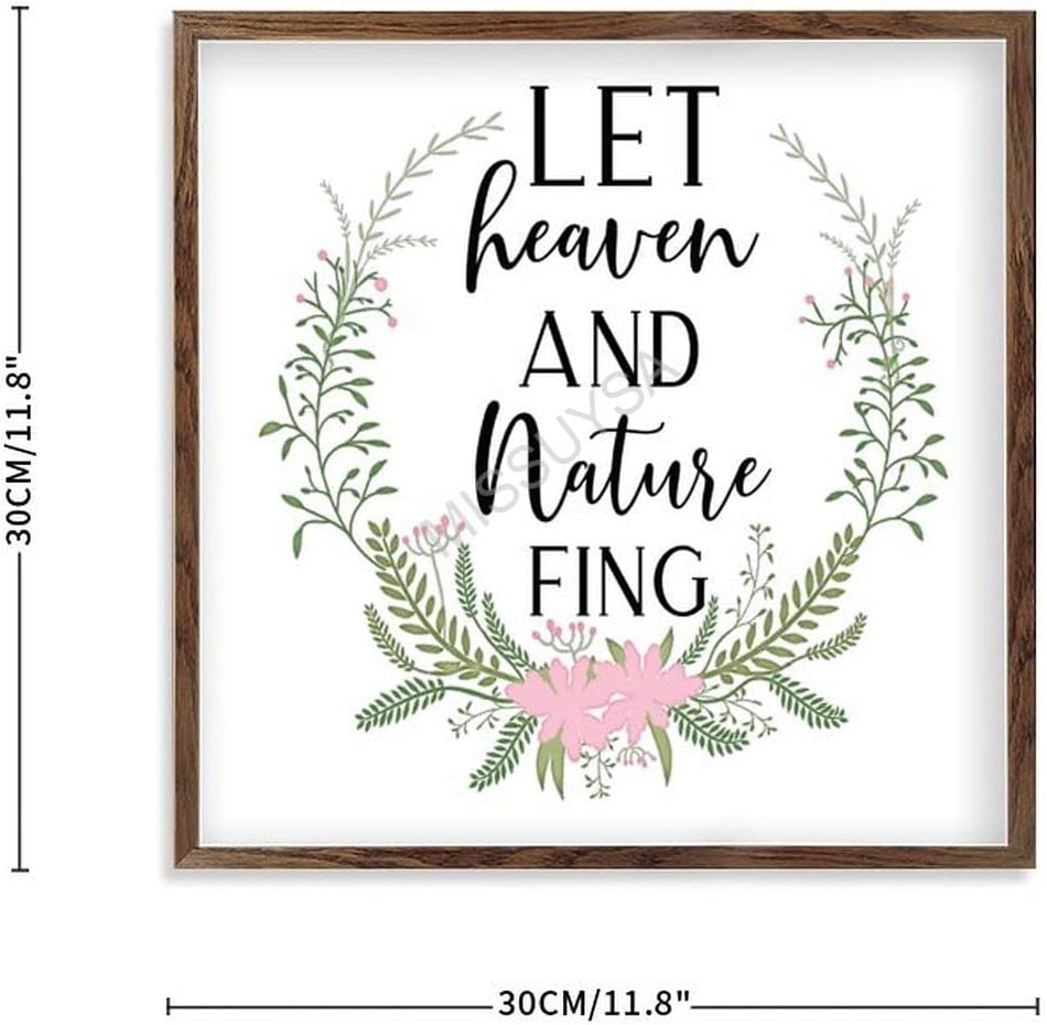 Framed Wood Sign 12x12 Rustic Farmhouse Wall Decor