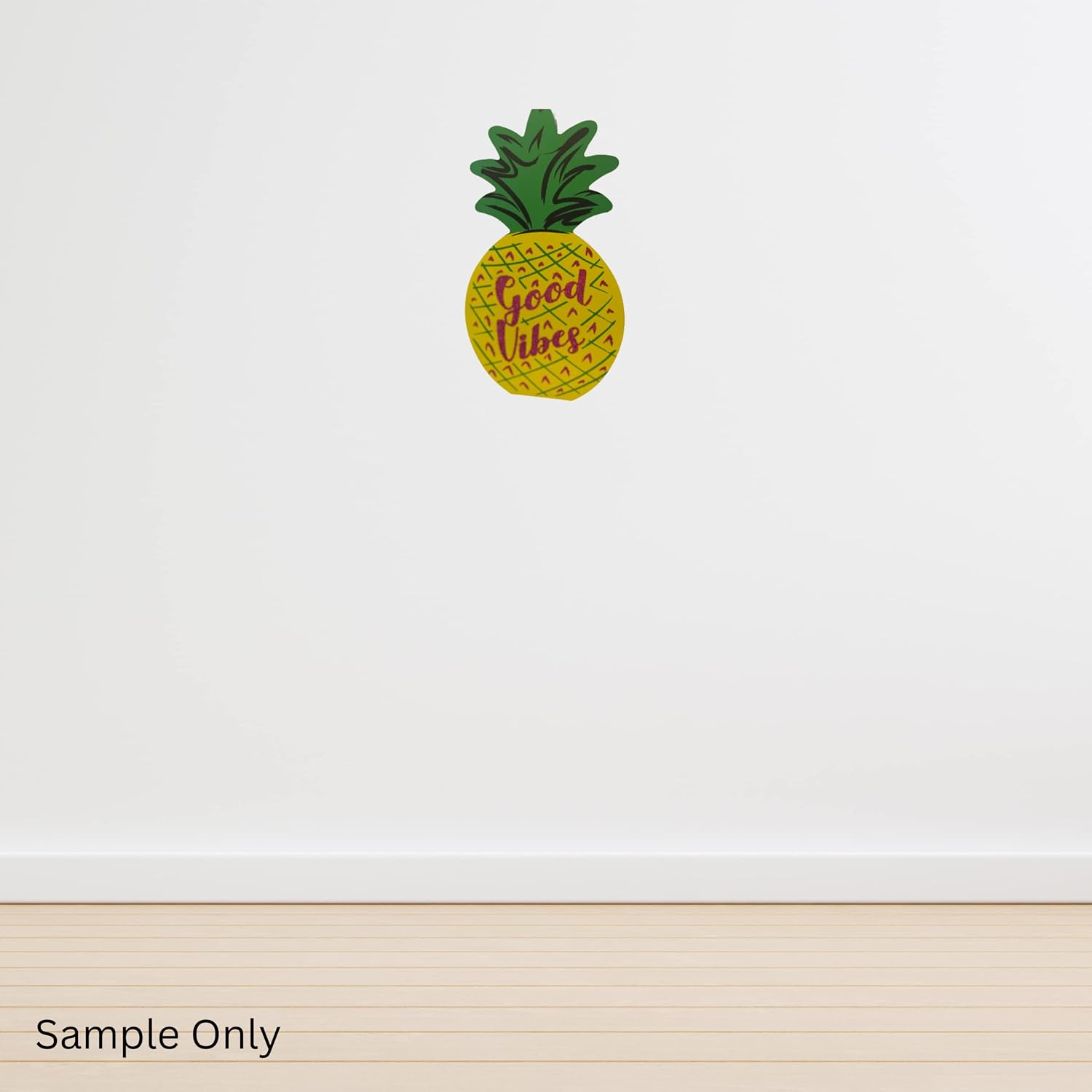 Pineapple Shaped Glitter Good Vibes Wall Hanging Art