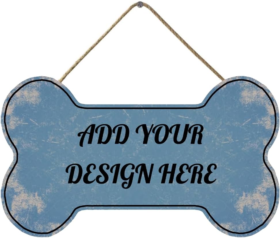 Personalized Dog Bone Wood Sign with Custom Name or Image