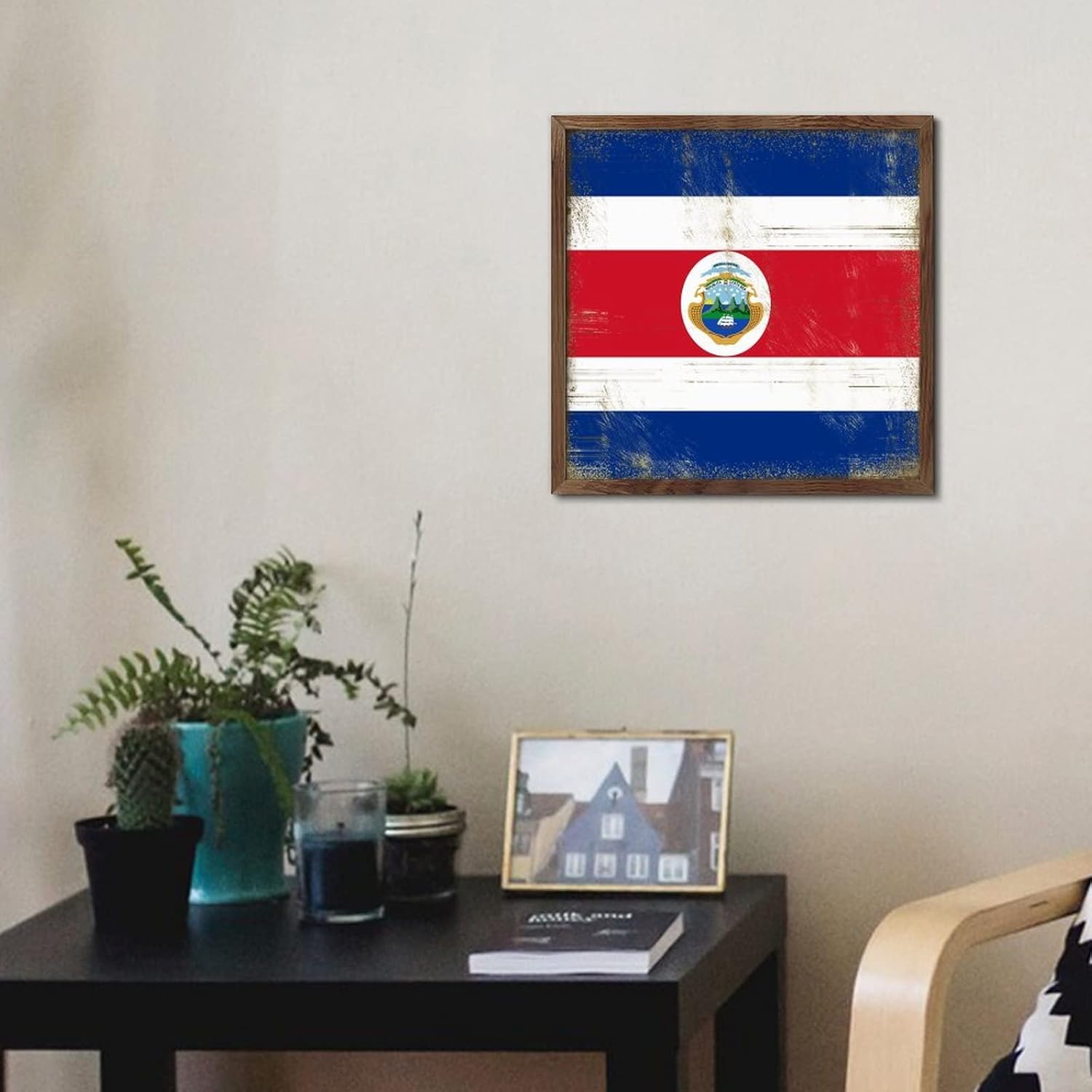 Nintydays Wooden Wall Table Sign Costa Rica Decor 7x7in