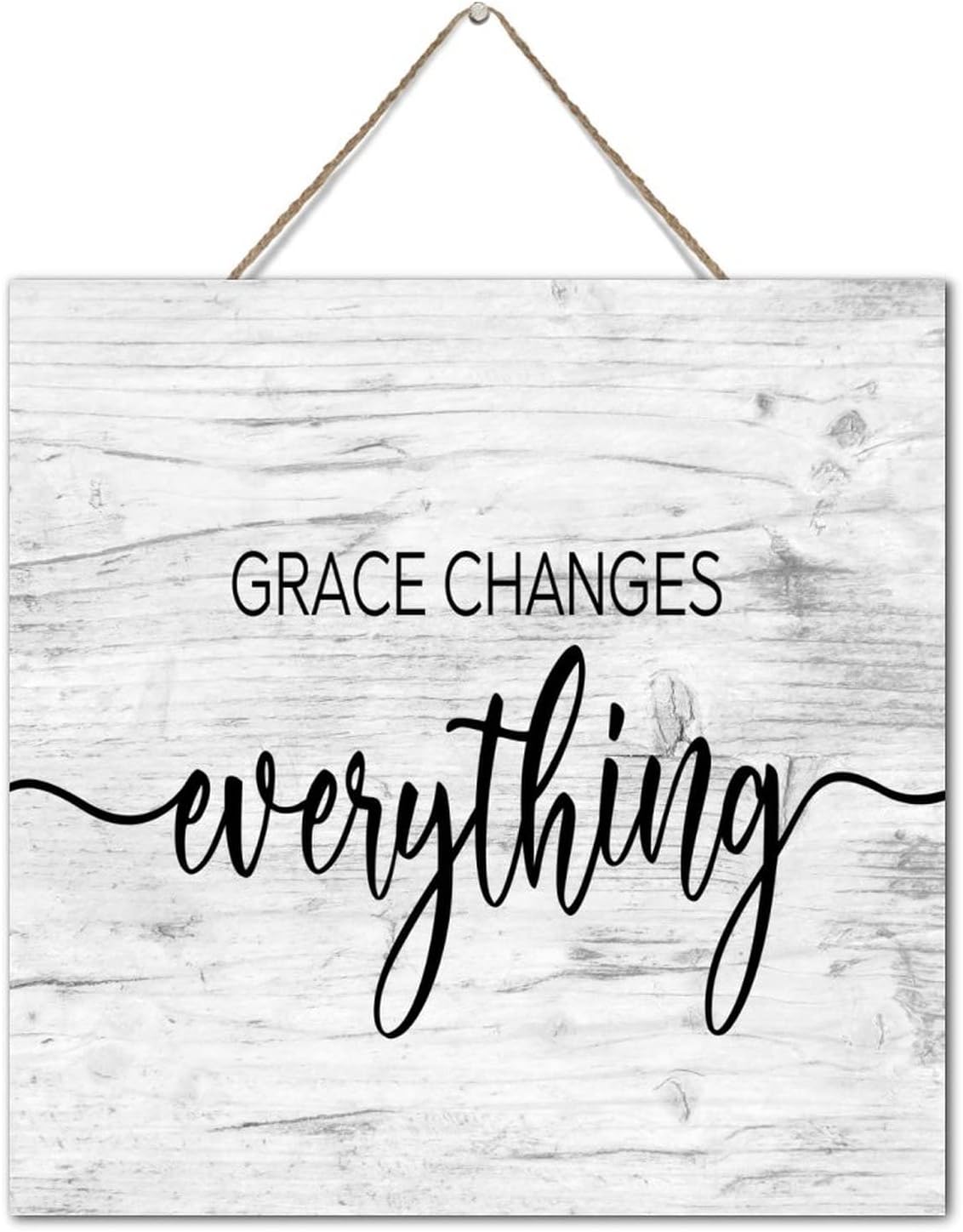 Autravelco Grace Changes Everything Wood Plank Wall Sign