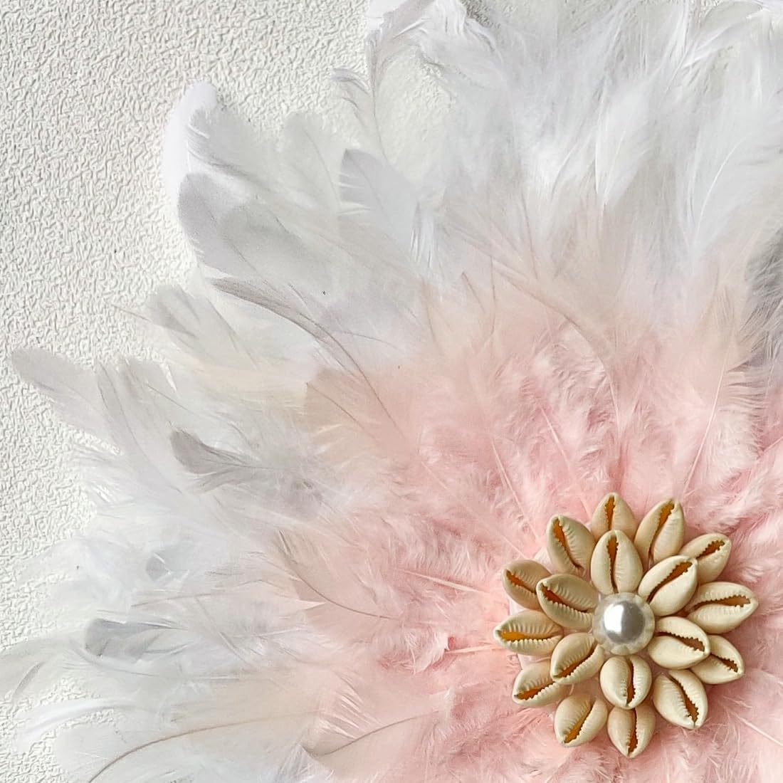 Teinopalpus Juju Hat Wall Decor Pink White Feathers
