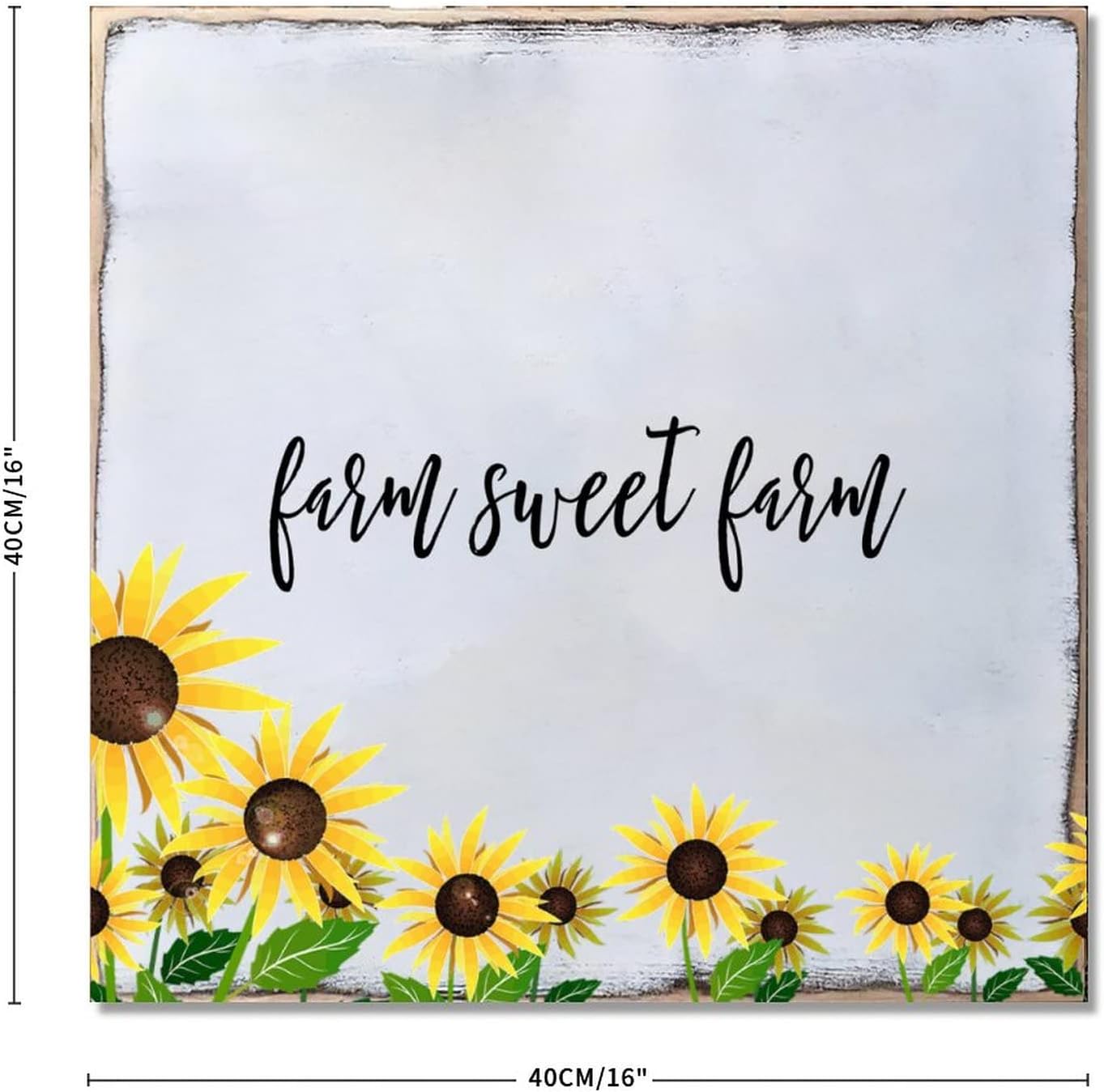 Rustic Sunflower Wall Art Decor Sign 40X40