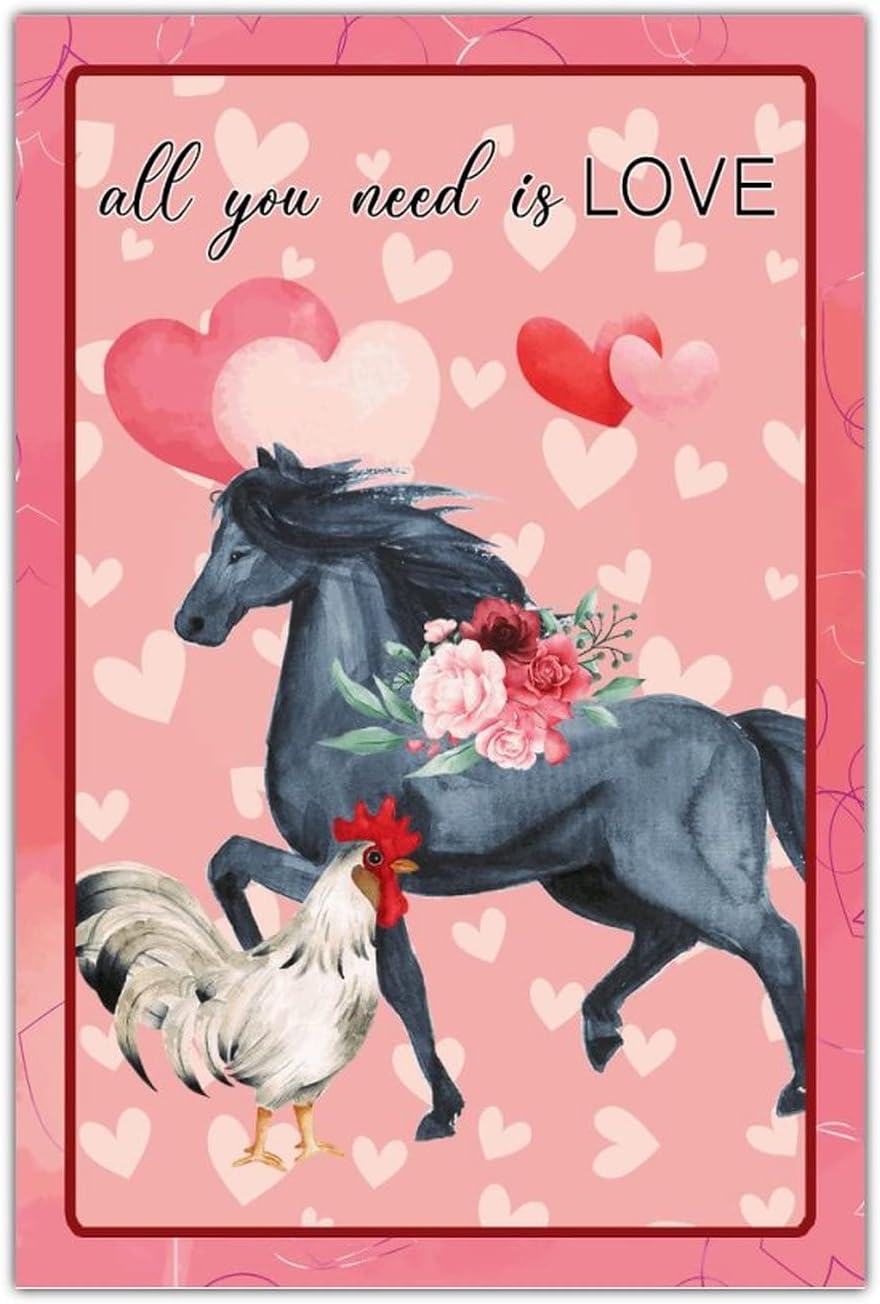 Custom Love Heart Wooden Plaque Farmhouse Wall Decor 8x12in