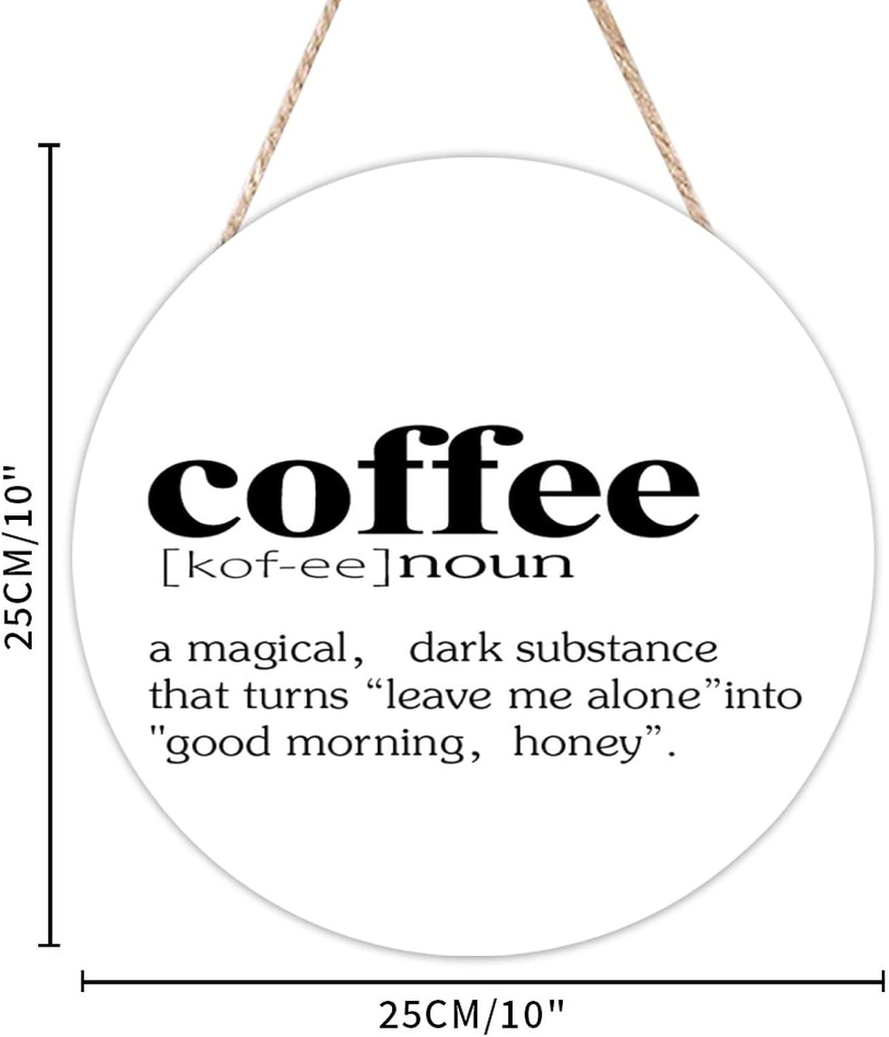 Ditooms Coffee Door Hanger Wall Decor Round Style Farmhouse