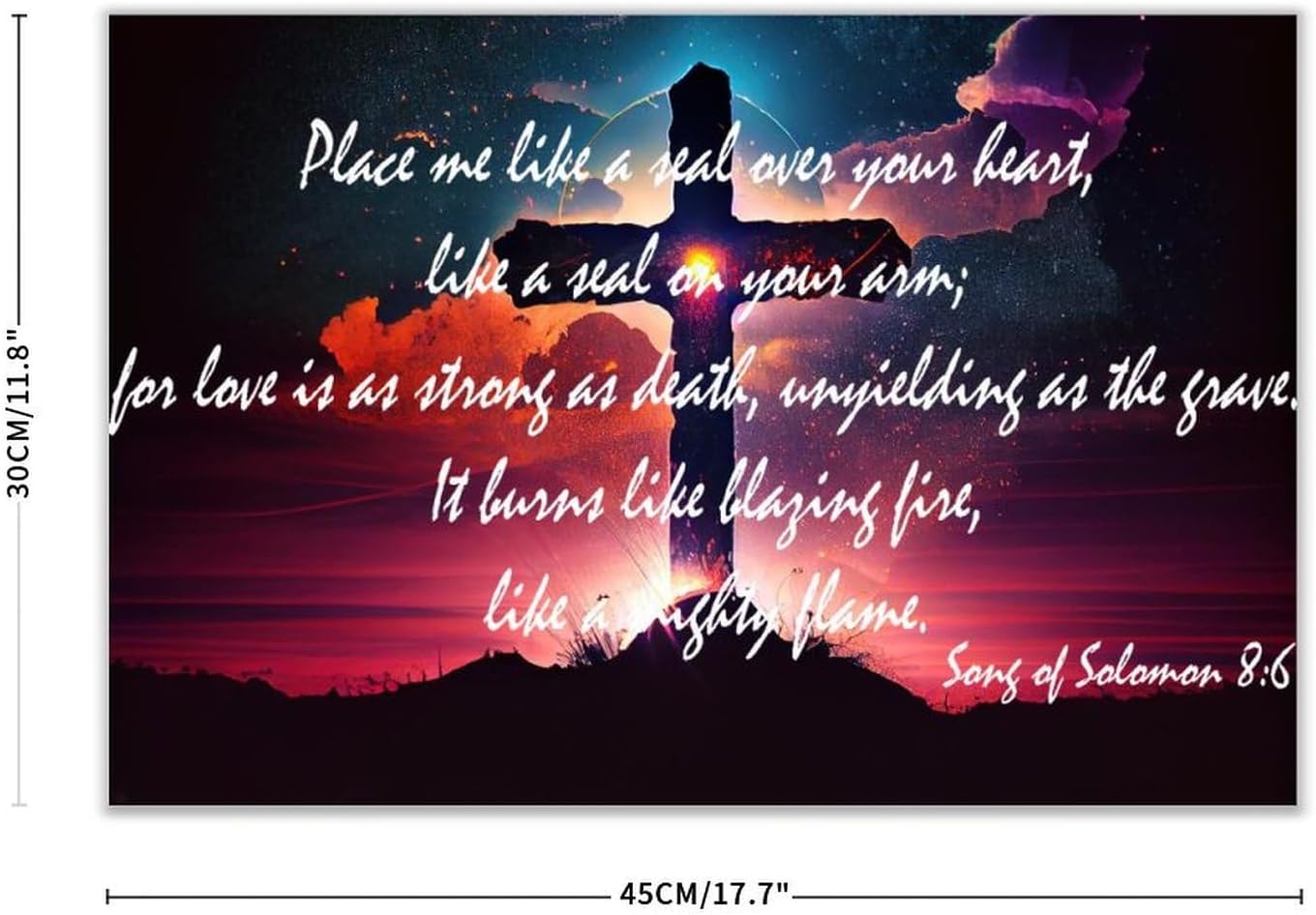 Place Me Like A Seal Over Your Heart Wooden Plaque Sign