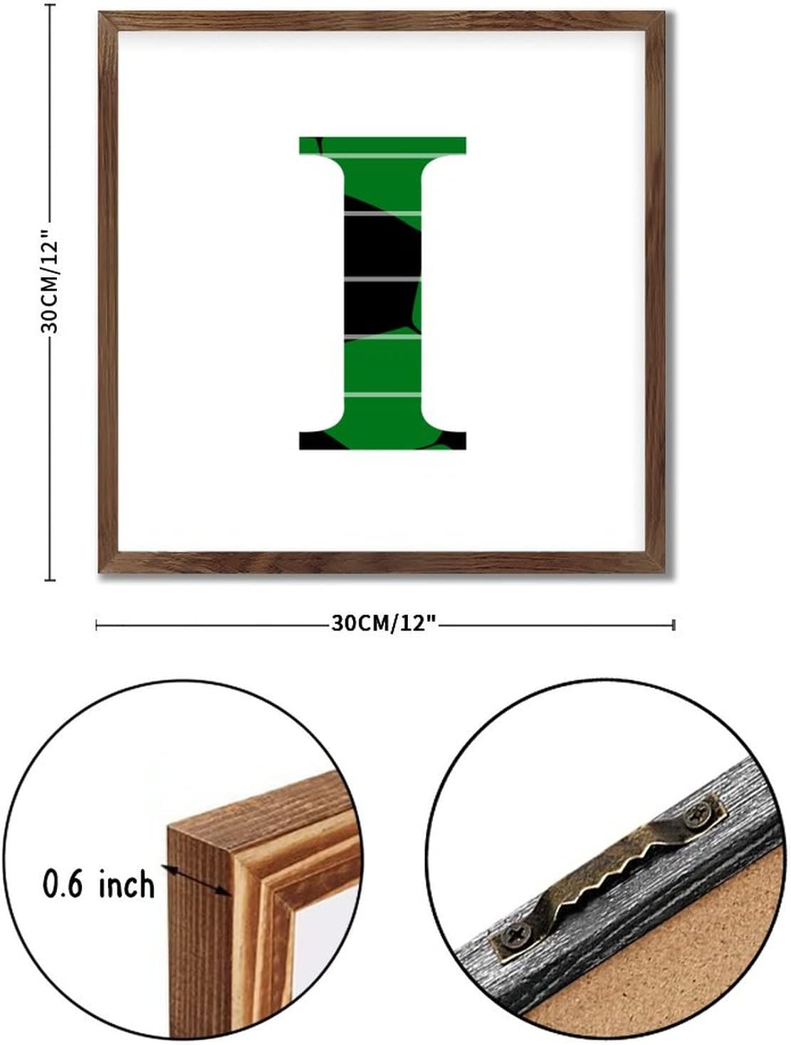 Sport Theme Green Black Soccer Alphabet Wall Sign