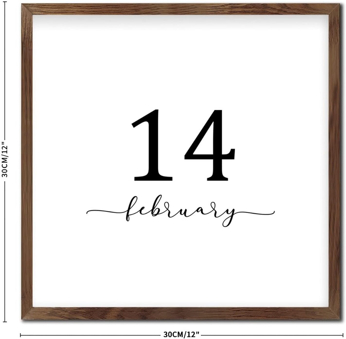 February 14 Wooden Wall Table Sign Room Decor