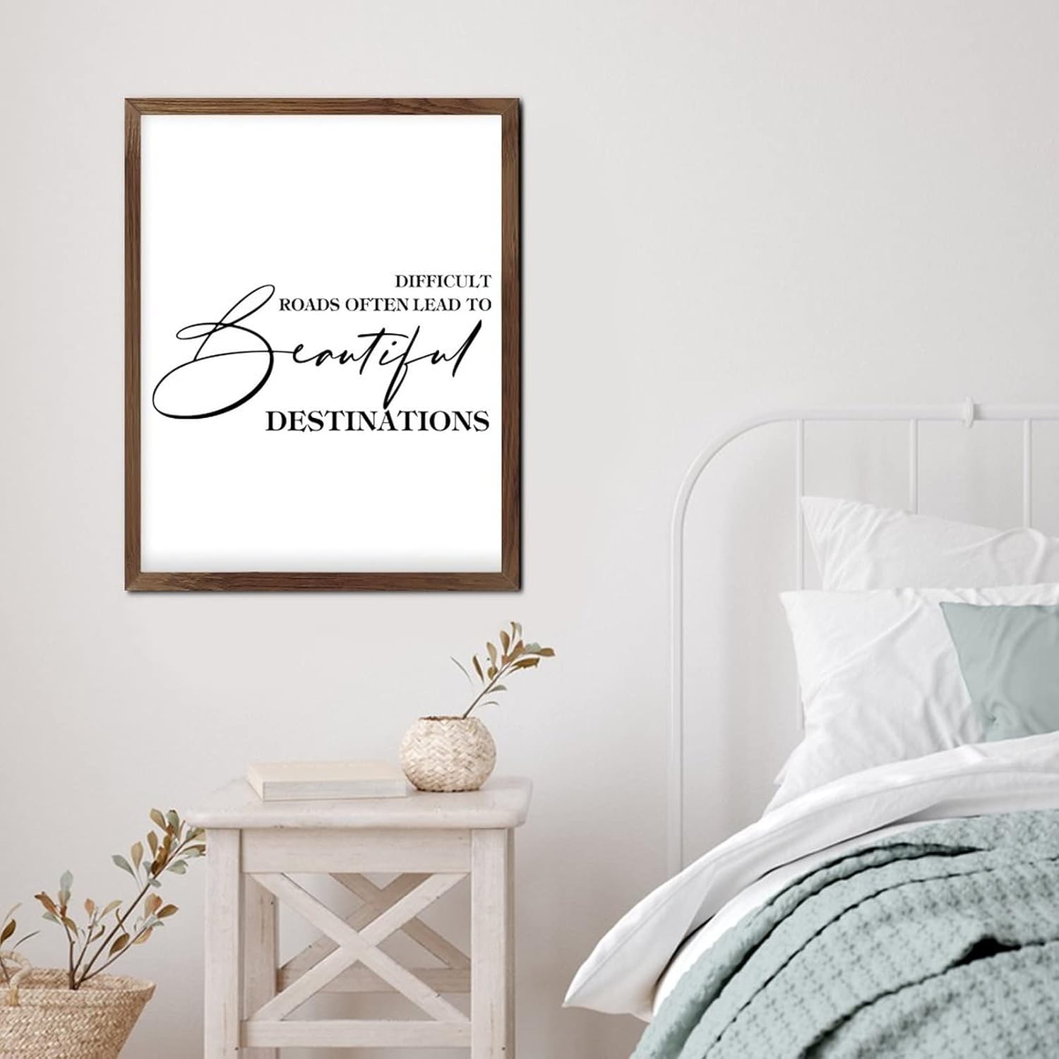Difficult Roads Often Lead to Beautiful Destinations Wall Sign
