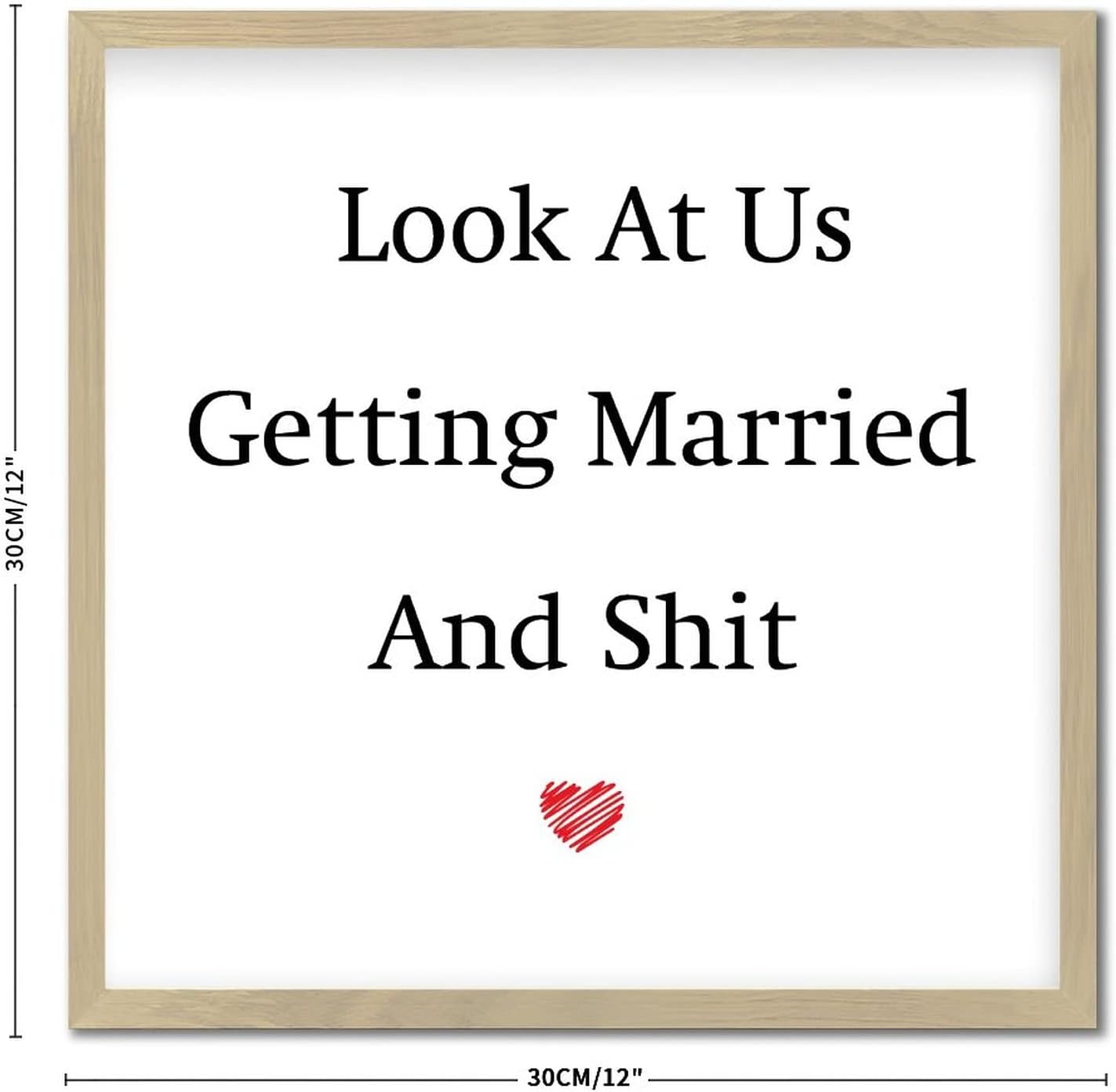 Valentines Day Couples Getting Married Wooden Wall Sign