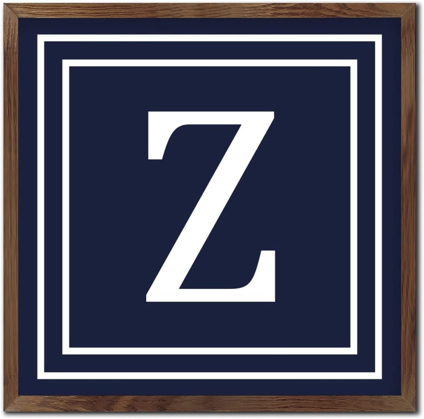 Hanging Framed Wall Art Sign Initial Letter Z Monogram Decor