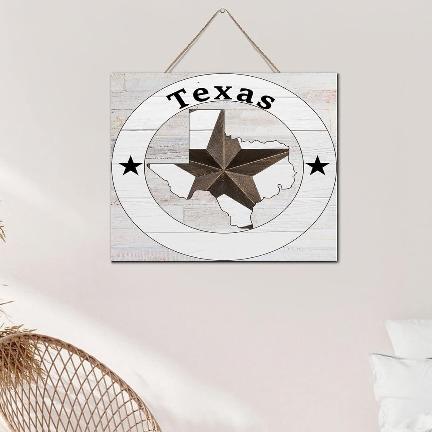 Texas Lone Star Wall Map Wood Sign 10x12 Inch 1