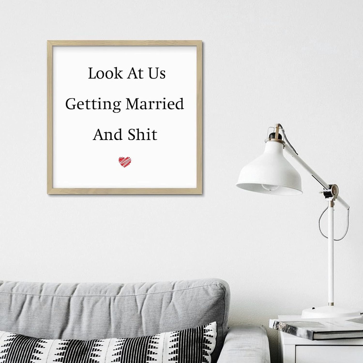Valentines Day Couples Getting Married Wooden Wall Sign