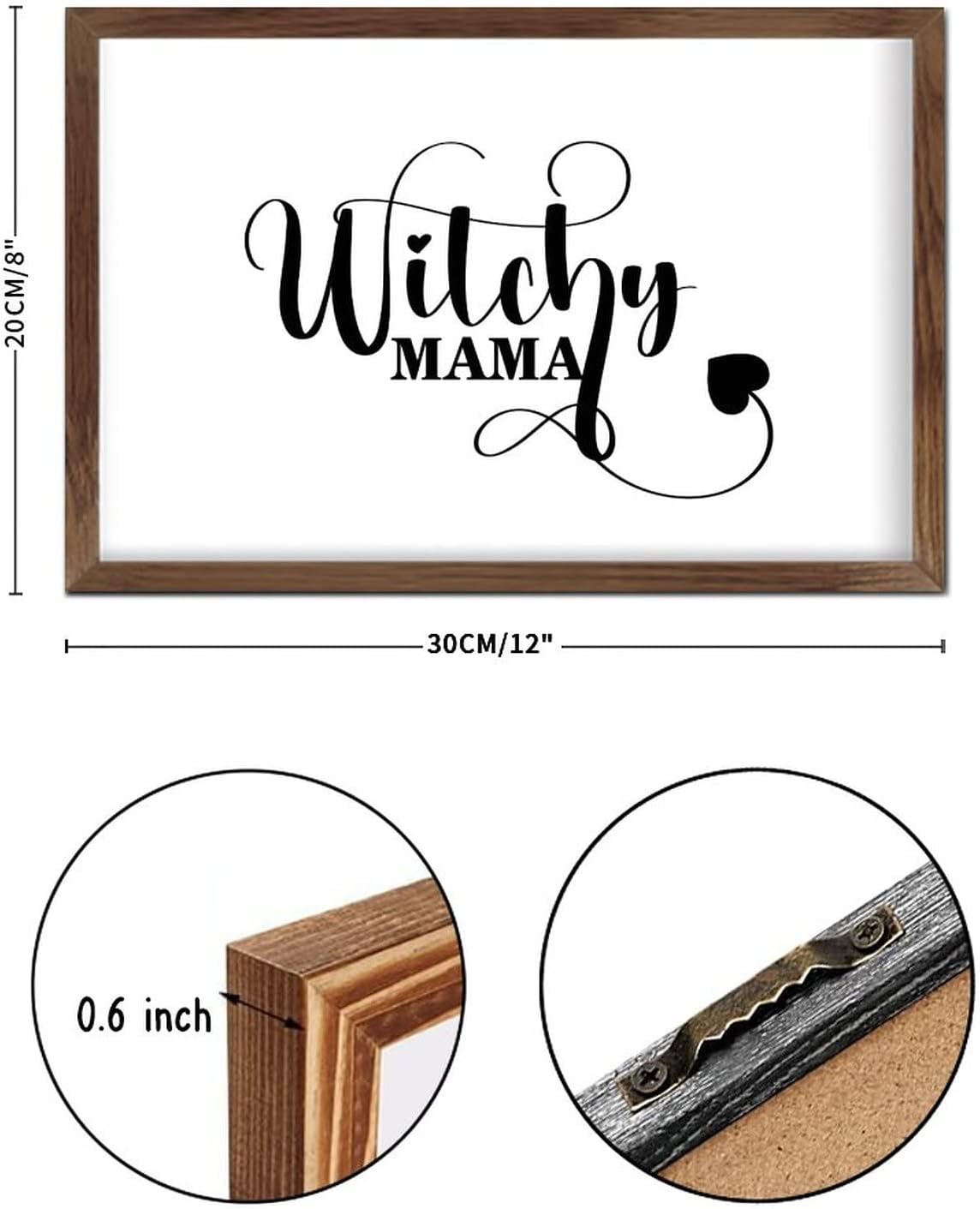 Christmas Farmhouse Decor Witchy Mama Wall Sign 8x12