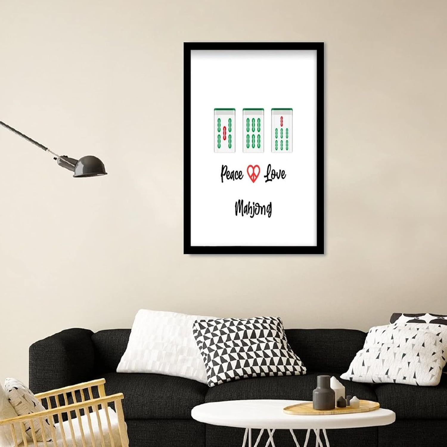 Mahjong Tiles Wall Art 8x12in Framed Display