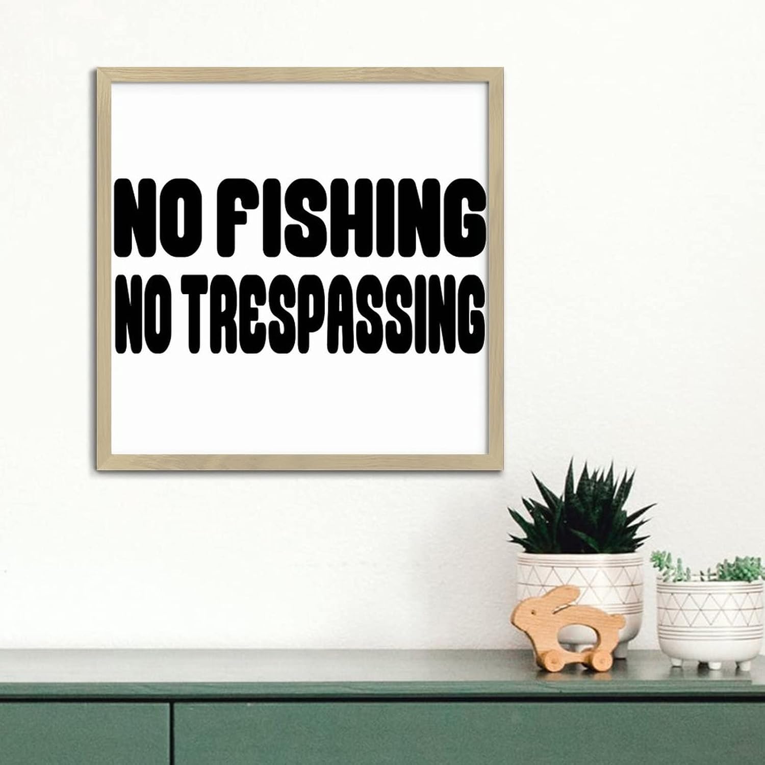 Wood Framed Inspirational Quote Wall Decor Sign 12x12in